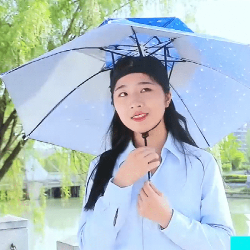 Planet Gates 100004777 8 Bone 50 CM Fishing Cap Umbrella Rain Women Uv Sunny And Rainy Umbrella For Womens Windproof Head Umbrellas Caps YS0018