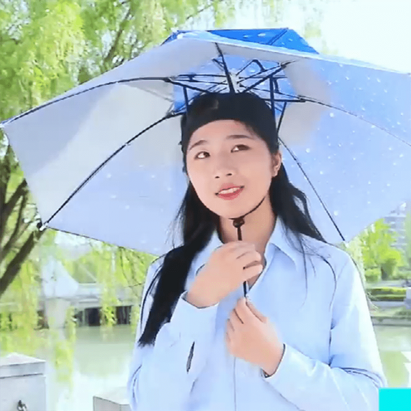 Planet Gates 100004777 8 Bone 50 CM Fishing Cap Umbrella Rain Women Uv Sunny And Rainy Umbrella For Womens Windproof Head Umbrellas Caps YS0018