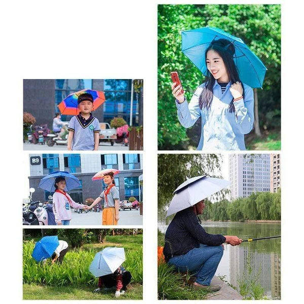 Planet Gates 100004777 8 Bone 50 CM Fishing Cap Umbrella Rain Women Uv Sunny And Rainy Umbrella For Womens Windproof Head Umbrellas Caps YS0018
