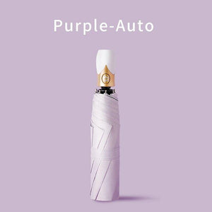 Planet Gates 100004777 Auto-Purple High Quality Automatic Umbrella Rain Women Three-folding Umbrella Windproof Pure Color Umbrella Female Waterproof Parasol