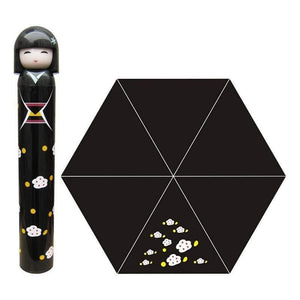 Planet Gates 100004777 B Japanese Kimono Doll Folding Wine Bottle Umbrella Rain Creative UV Mini Umbrella For Womens Designer Gifts Umbrellas YS396