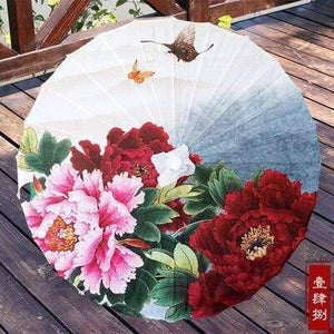 Planet Gates 100004777 B78 Silk Women Umbrella Japanese Cherry Blossoms Silk  Ancient Dance Umbrella Decorative Umbrella Chinese Style Oil Paper Umbrella