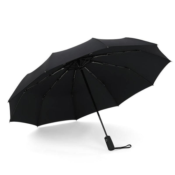 Planet Gates 100004777 Black 10K Double layer Windproof Fully-automatic Umbrellas Male Women Umbrella Three Folding Commercial Large Durable Frame Parasol
