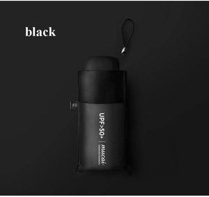 Planet Gates 100004777 Black Mini Women Pocket Small Umbrella Anti UV Paraguas Sun Umbrella Rain Windproof Light Folding Portable Umbrellas For Boy Girl