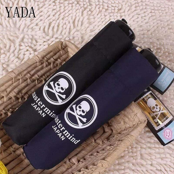 Planet Gates 100004777 Black Skull High Quality Designer DIY Personality Umbrella Rain Men Umbrella Car For Mens Windproof Folding Umbrellas YS366