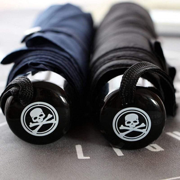 Planet Gates 100004777 Black Skull High Quality Designer DIY Personality Umbrella Rain Men Umbrella Car For Mens Windproof Folding Umbrellas YS366