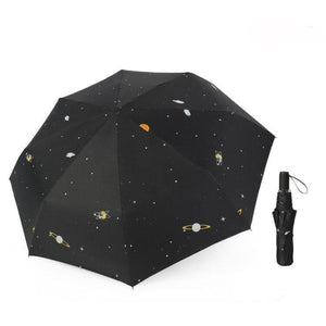 Planet Gates 100004777 black Umbrella Fold Rainy Stellar Planet Umbrella UV Rainproof Sun Parasol Umbrellas Female YD237