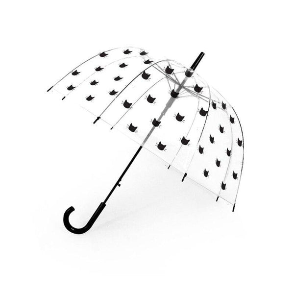 Planet Gates 100004777 Blackcat Transparent Bird Cage Umbrella Cartoon Building Umbrellas Semi Automatic Apollo City Umbrella Long Handle Kids Umbrellas