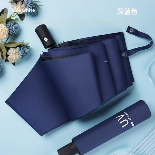 Planet Gates 100004777 Blue Fashion Three-folding Umbrella Rain Ladies Gifts Men's Mini Pocket Parasols Girls UV Protection Waterproof Portable Travel Umbre