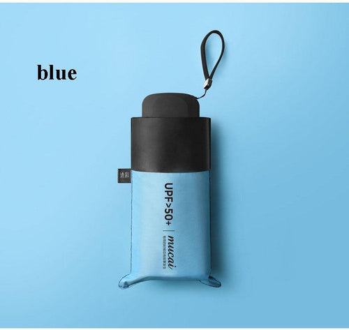 Planet Gates 100004777 Blue Mini Women Pocket Small Umbrella Anti UV Paraguas Sun Umbrella Rain Windproof Light Folding Portable Umbrellas For Boy Girl