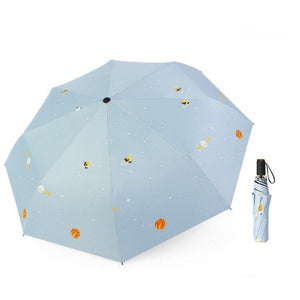 Planet Gates 100004777 blue Umbrella Fold Rainy Stellar Planet Umbrella UV Rainproof Sun Parasol Umbrellas Female YD237