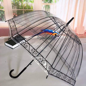 Planet Gates 100004777 BlueBird Transparent Bird Cage Umbrella Cartoon Building Umbrellas Semi Automatic Apollo City Umbrella Long Handle Kids Umbrellas