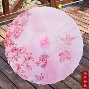 Planet Gates 100004777 Butterfly flowers Silk Women Umbrella Japanese Cherry Blossoms Silk  Ancient Dance Umbrella Decorative Umbrella Chinese Style Oil Paper Umbrella