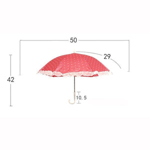 Planet Gates 100004777 Cartoon Dot Lace Toy Umbrella Decorations Foldable Hands Rainbow Folding&Waterproof Multicolor Hat Cap YD126