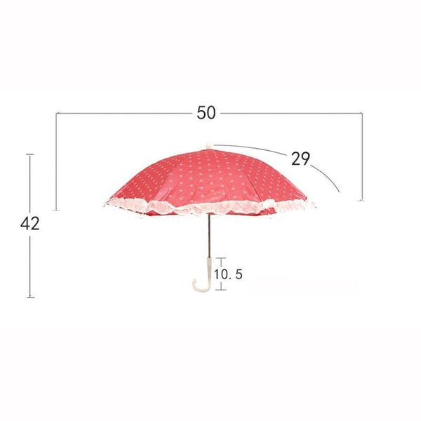 Planet Gates 100004777 Cartoon Dot Lace Toy Umbrella Decorations Foldable Hands Rainbow Folding&Waterproof Multicolor Hat Cap YD126