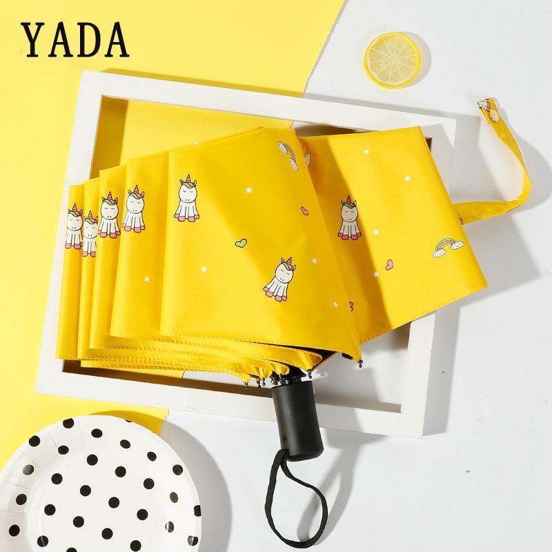 Planet Gates 100004777 Cartoon Unicorn Umbrella Rain Women Uv Animal Unicorn Automatic Umbrella For Women Windproof Folding Umbrellas YS802