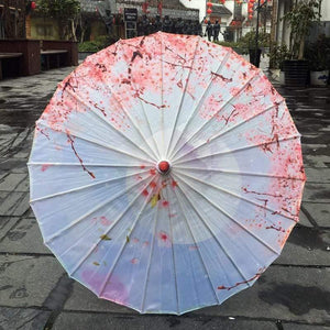 Planet Gates 100004777 cherry blossoms Silk Women Umbrella Japanese Cherry Blossoms Silk  Ancient Dance Umbrella Decorative Umbrella Chinese Style Oil Paper Umbrella