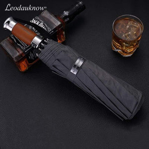 Planet Gates 100004777 Classical Style Automatic 3 Folding Wood Handle Large Face Men Business 10k Windproof Umbrella High Quality