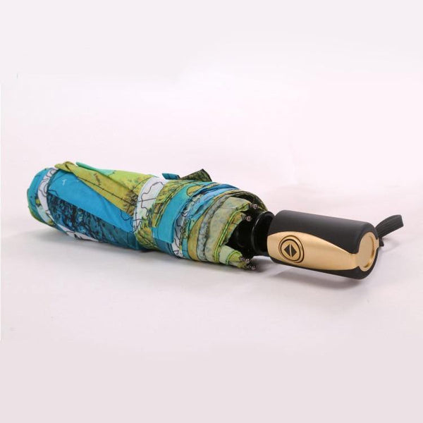 Planet Gates 100004777 Creative World Map Automatic Umbrella For Women UV Folding Blue Ocean Land Umbrellas Rainproof Rain Sun Auto Umbrella YD201 (world Map)