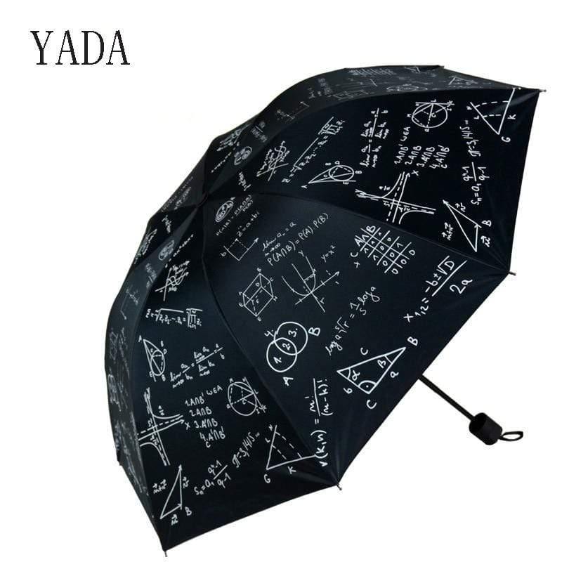 Planet Gates 100004777 Custom Charms Mathematics Folding Umbrella Rain Women Uv High Quality Umbrella For Womens Brand Windproof Umbrellas YS266 (Black)