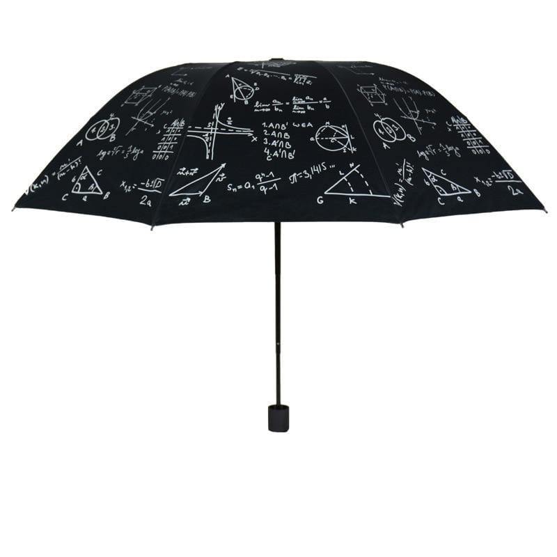 Planet Gates 100004777 Custom Charms Mathematics Folding Umbrella Rain Women Uv High Quality Umbrella For Womens Brand Windproof Umbrellas YS266 (Black)
