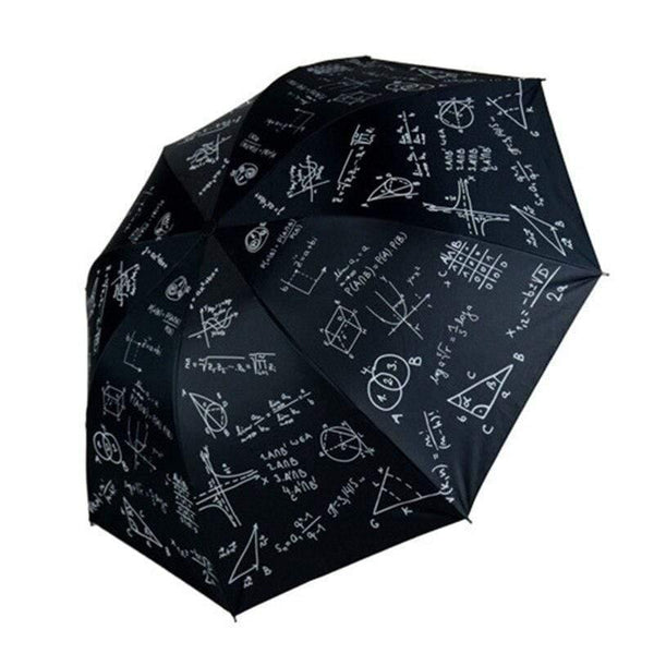Planet Gates 100004777 Custom Charms Mathematics Folding Umbrella Rain Women Uv High Quality Umbrella For Womens Brand Windproof Umbrellas YS266 (Black)