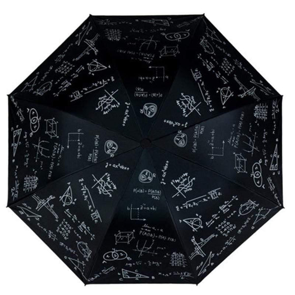 Planet Gates 100004777 Custom Charms Mathematics Folding Umbrella Rain Women Uv High Quality Umbrella For Womens Brand Windproof Umbrellas YS266 (Black)