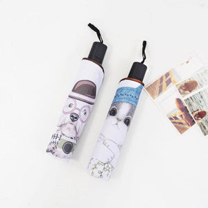 Planet Gates 100004777 Design Big Face Cat Umbrella For Women Men Anti-UV Lovely Cartoon Dog Umbrellas Folding Rainy Umbrella Gift YD200068