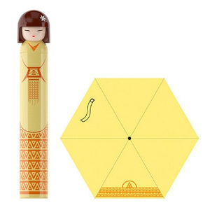 Planet Gates 100004777 F Japanese Kimono Doll Folding Wine Bottle Umbrella Rain Creative UV Mini Umbrella For Womens Designer Gifts Umbrellas YS396