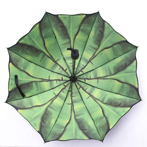 Planet Gates 100004777 Fashion Banana Leaf Umbrella Rain Women Uv Protection Leaf Umbrella For Men Women Windproof Foldable Umbrellas Female YS727