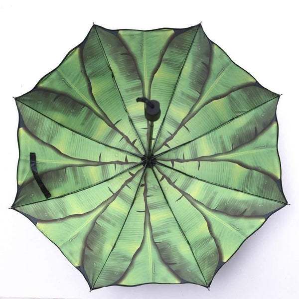 Planet Gates 100004777 Fashion Banana Leaf Umbrella Rain Women Uv Protection Leaf Umbrella For Men Women Windproof Foldable Umbrellas Female YS727