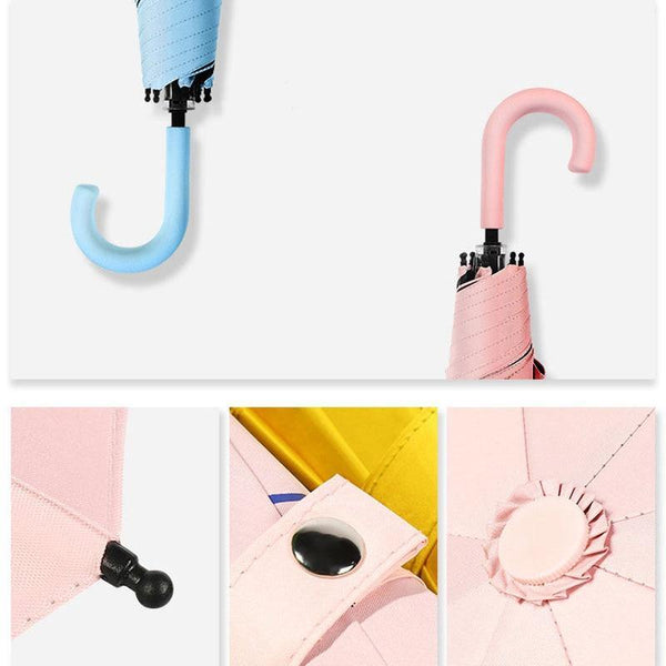 Planet Gates 100004777 Fashion Black&white Dot Umbrella Rain Women Uv Hook U-shape Curved Handle Umbrella For Women Windproof Umbrellas YS200052