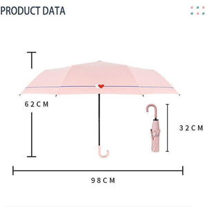 Planet Gates 100004777 Fashion Black&white Dot Umbrella Rain Women Uv Hook U-shape Curved Handle Umbrella For Women Windproof Umbrellas YS200052
