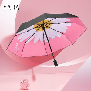 Planet Gates 100004777 Fashion Daisy Flower Automatic Umbrellas Windproof Folding Rainy Umbrellas For Women UV Foldable Umbrella Parasol YD200079