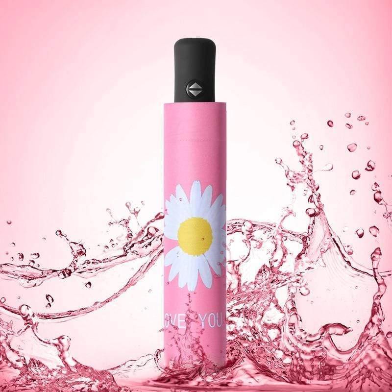 Planet Gates 100004777 Fashion Daisy Flower Automatic Umbrellas Windproof Folding Rainy Umbrellas For Women UV Foldable Umbrella Parasol YD200079