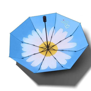 Planet Gates 100004777 Fashion Daisy Flower Automatic Umbrellas Windproof Folding Rainy Umbrellas For Women UV Foldable Umbrella Parasol YD200079