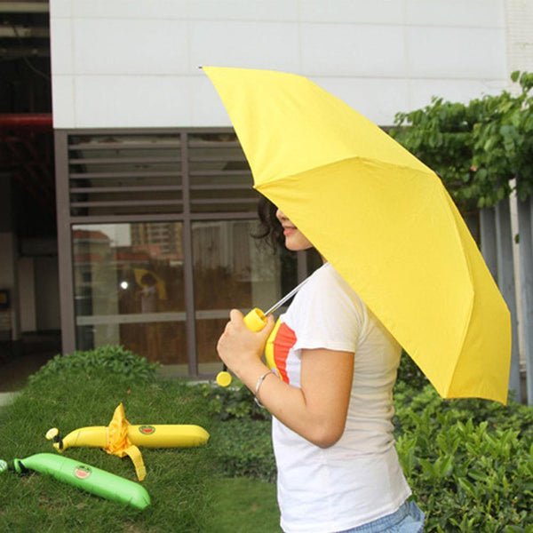 Planet Gates 100004777 Fashion Mini Banana Umbrella Parasol Rainy Creative Fruit Folding Umbrellas For Women Men UV Windproof Umbrellas YD200027