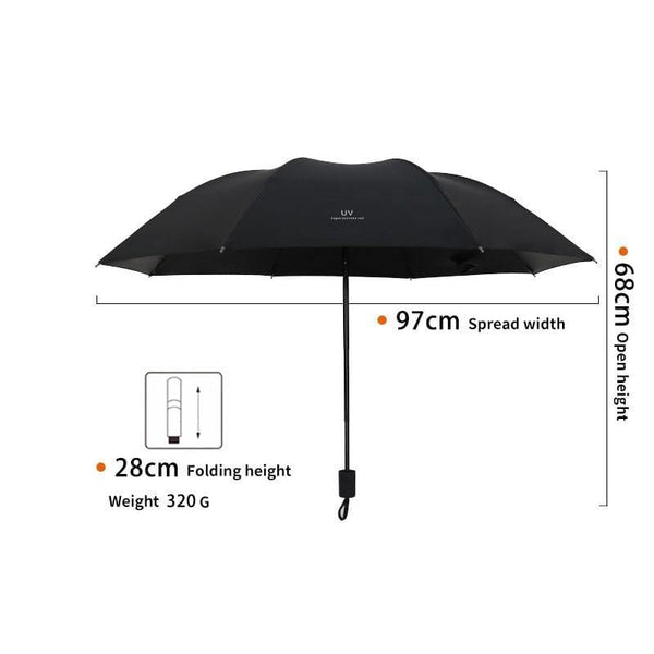 Planet Gates 100004777 Fashion Three-folding Umbrella Rain Ladies Gifts Men's Mini Pocket Parasols Girls UV Protection Waterproof Portable Travel Umbre