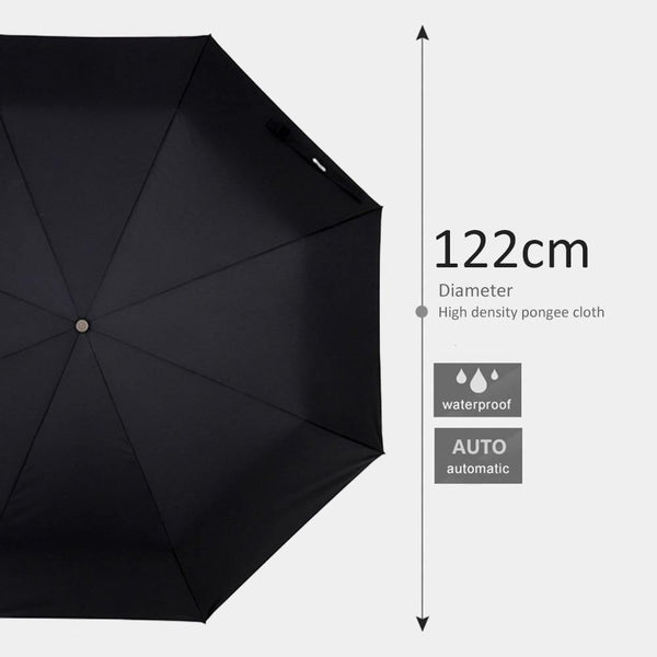 Planet Gates 100004777 Folding Umbrella Rain 1.2 Meters Business Men Automatic Umbrellas Windproof Male Parasol Dark Blue And Black