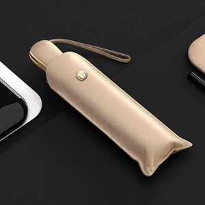 Planet Gates 100004777 Golden Automatic Umbrella Rain Women Ultralight Travel Sun Umbrella Girls Anti UV Portable Folding Umbrellas 6 Ribs Parasol