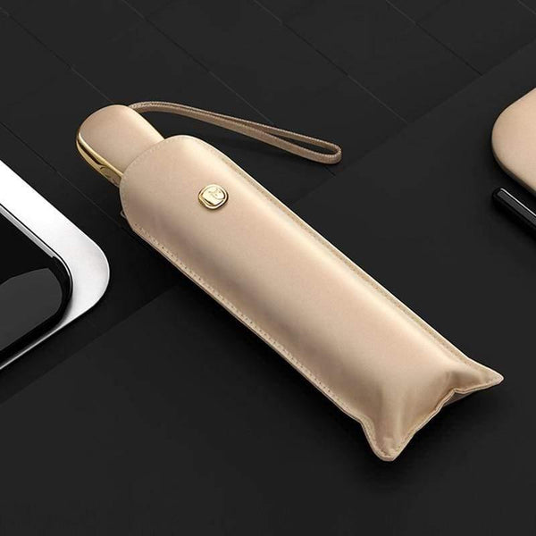 Planet Gates 100004777 Golden Automatic Umbrella Rain Women Ultralight Travel Sun Umbrella Girls Anti UV Portable Folding Umbrellas 6 Ribs Parasol