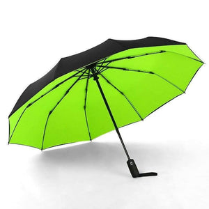 Planet Gates 100004777 Green 10K Double layer Windproof Fully-automatic Umbrellas Male Women Umbrella Three Folding Commercial Large Durable Frame Parasol