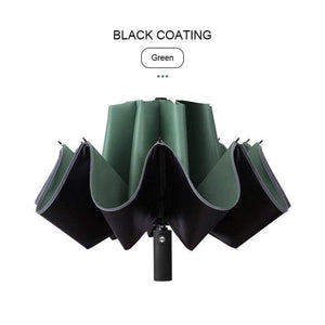 Planet Gates 100004777 GREEN-175 Umbrella Female Rainproof Windproof Reflective Umbrella Rain Women Anti-UV Umbrellas Pink Three Folding Automatic Umbrellas