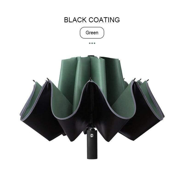 Planet Gates 100004777 GREEN-175 Umbrella Female Rainproof Windproof Reflective Umbrella Rain Women Anti-UV Umbrellas Pink Three Folding Automatic Umbrellas