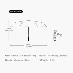 Planet Gates 100004777 High Quality Automatic Umbrella Rain Women Three-folding Umbrella Windproof Pure Color Umbrella Female Waterproof Parasol