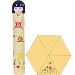 Planet Gates 100004777 I Japanese Kimono Doll Folding Wine Bottle Umbrella Rain Creative UV Mini Umbrella For Womens Designer Gifts Umbrellas YS396