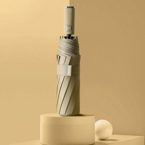 Planet Gates 100004777 khaki Umbrella Automatic Umbrella  Black Plastic Color Three-fold Umbrella Women's Umbrella Men's Rain Umbrella Folding Big Sun