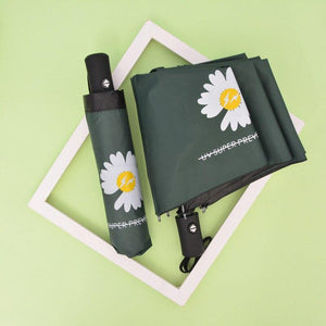 Planet Gates 100004777 Little Daisies Flowers Automatic Umbrella For Women Folding Princess Umbrellas Floral Waterproof Anti-UV Umbrella YS200041