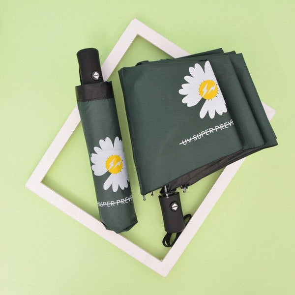 Planet Gates 100004777 Little Daisies Flowers Automatic Umbrella For Women Folding Princess Umbrellas Floral Waterproof Anti-UV Umbrella YS200041