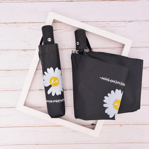 Planet Gates 100004777 Little Daisies Flowers Automatic Umbrella For Women Folding Princess Umbrellas Floral Waterproof Anti-UV Umbrella YS200041